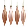 5.5 Inch Rose Gold Drop Christmas Ornament Assorted Finishes -Winter Decor Hub n500158