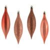 5.5 Inch Coral Drop Christmas Ornament Assorted Finishes 8 Per Set