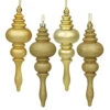 7 Inch Gold Finial Ornament Assorted Finishes Box Of 8 -Winter Decor Hub n500208