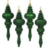 7 Inch Emerald Finial Assorted Finishes Christmas Ornament Shatterproof Set Of 8 -Winter Decor Hub n500224