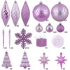 125 Piece Pink Assorted Plastic Christmas Ornament Set 1 125 Piece Pink Assorted Plastic Christmas Ornament Set -Winter Decor Hub n512509