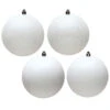 1 Inch White Round Christmas Ball Ornament Assorted Finishes Shatterproof 1 1 Inch White Round Christmas Ball Ornament Assorted Finishes Shatterproof -Winter Decor Hub n590311