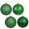 2.4 Inch Green Round Christmas Ball Ornament Shatterproof Assorted Finishes -Winter Decor Hub n590604