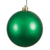 2.4 Inch Green Matte Finish Round Christmas Ball Ornament Shatterproof UV -Winter Decor Hub n590604dmv