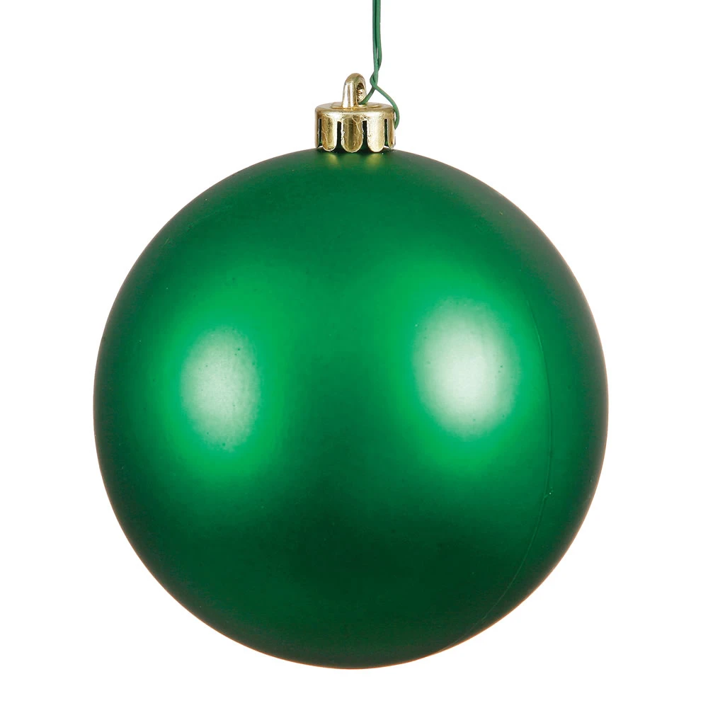 2.4 Inch Green Matte Finish Round Christmas Ball Ornament Shatterproof UV 3 2.4 Inch Green Matte Finish Round Christmas Ball Ornament Shatterproof UV