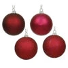 2.4 Inch Wine Round Ornament Assorted Finishes 2 Per Set4 2 2.4 Inch Wine Round Ornament Assorted Finishes 2 Per Set4 -Winter Decor Hub n590619