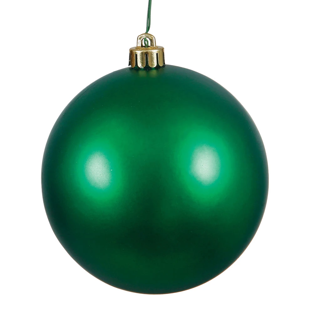 2.4 Inch Emerald Green Matte Finish Round Christmas Ball Ornament Shatterproof UV 3 2.4 Inch Emerald Green Matte Finish Round Christmas Ball Ornament Shatterproof UV