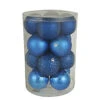 70MM Assorted Blue Plastic Ornament -Winter Decor Hub n590702