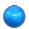 2.75 Inch Blue Shiny Round Ornament 12 Per Set -Winter Decor Hub n590702dsv