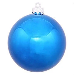 2.75 Inch Blue Shiny Round Ornament 12 Per Set