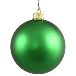 2.75 Inch Green Matte Round Ornament 12 Per Set