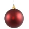 2.75 Inch Burgundy Matte Finish Round Christmas Ball Ornament Shatterproof UV 6 Per Set -Winter Decor Hub n590705mv