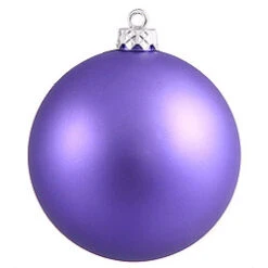 2.75 Inch Purple Matte Round Ornament 12 Per Set
