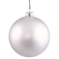 2.75 Inch Silver Matte Round Ornament 12 Per Set
