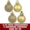 70MM Assorted Gold Plastic Ornament -Winter Decor Hub n590708