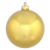 2.75 Inch Gold Shiny Round Ornament Box Of 12 -Winter Decor Hub n590708dsv