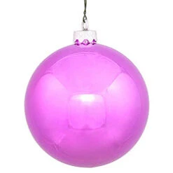 2.75 Inch Orchid Shiny Round Ornament 12 Per Set