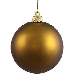 2.75 Inch Olive Matte Round Ornament 12 Per Set