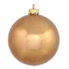 2.75 Inch Mocha Shiny Round Ornament 12 Per Set -Winter Decor Hub n590716dsv