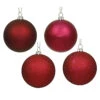 2.75 Inch Wine Round Ornament Assorted Finishes 2 Per Set0 -Winter Decor Hub n590719