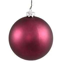 2.75 Inch Plum Matte Round Ornament 12 Per Set 3 2.75 Inch Plum Matte Round Ornament 12 Per Set