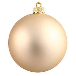2.75 Inch Champagne Matte Round Ornament 12 Per Set