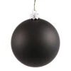 4.75 Inch Black Matte Round Shatterproof UV Christmas Ball Ornament 4 Per Set -Winter Decor Hub n591217dmv