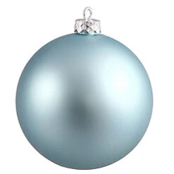 4.75 Inch Baby Blue Matte Round Shatterproof UV Christmas Ball Ornament 4 Per Set