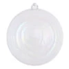 6 Inch Clear Iridescent Round Christmas Ball Ornament Shatterproof -Winter Decor Hub n591500d
