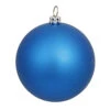 6 Inch Blue Matte Round Shatterproof UV Christmas Ball Ornament 4 Per Set 2 6 Inch Blue Matte Round Shatterproof UV Christmas Ball Ornament 4 Per Set -Winter Decor Hub n591502dmv