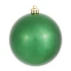 6 Inch Green Candy Round Shatterproof UV Christmas Ball Ornament 4 Per Set -Winter Decor Hub n591504dcv
