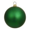 6 Inch Green Matte Round Shatterproof UV Christmas Ball Ornament 4 Per Set -Winter Decor Hub n591504dmv