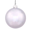 6 Inch Silver Shiny Round Shatterproof UV Christmas Ball Ornament 4 Per Set -Winter Decor Hub n591507dsv