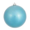 6 Inch Turquoise Candy Round Shatterproof UV Christmas Ball Ornament 4 Per Set -Winter Decor Hub n591512dcv