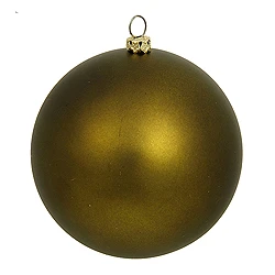 6 Inch Olive Matte Round Shatterproof UV Christmas Ball Ornament 4 Per Set 3 6 Inch Olive Matte Round Shatterproof UV Christmas Ball Ornament 4 Per Set