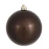 6 Inch Chocolate Candy Round Shatterproof UV Christmas Ball Ornament 4 Per Set -Winter Decor Hub n591515dcv