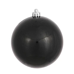 6 Inch Black Candy Round Shatterproof UV Christmas Ball Ornament 4 Per Set 3 6 Inch Black Candy Round Shatterproof UV Christmas Ball Ornament 4 Per Set