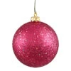 6 Inch Wine Sequin Round Shatterproof UV Christmas Ball Ornament 4 Per Set -Winter Decor Hub n591519dq