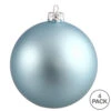 6 Inch Baby Blue Matte Round Christmas Ball Ornament Shatterproof UV -Winter Decor Hub n591532dmv