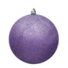 6 Inch Lavender Glitter Round Christmas Ball Ornament Shatterproof -Winter Decor Hub n591586dg