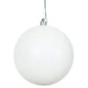 8 Inch White Glitter Christmas Ball Ornament Shatterproof -Winter Decor Hub n592001dg