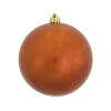 8 Inch Burnish Orange Candy Round Ornament -Winter Decor Hub n592018dcv
