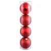 10 Inch Red Ball Ornament Assorted Finishes 4 Per Set -Winter Decor Hub n592503da