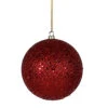 10 Inch Red Sequin Round Ornament -Winter Decor Hub n592503dq