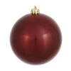 10 Inch Burgundy Candy Round Ornament 2 10 Inch Burgundy Candy Round Ornament -Winter Decor Hub n592505dcv