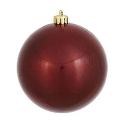 10 Inch Burgundy Candy Round Ornament