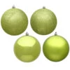 10 Inch Lime Assorted Christmas Ball Ornament - 4 Per Set -Winter Decor Hub n592513da