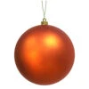 10 Inch Burnish Orange Matte Round Ornament -Winter Decor Hub n592518dmv