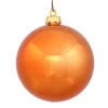 10 Inch Burnish Orange Shiny Artificial Christmas Ornament - UV Drilled Cap -Winter Decor Hub n592518dsv
