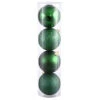 10 Inch Emerald Assorted Christmas Ball Ornament - 4 Per Set